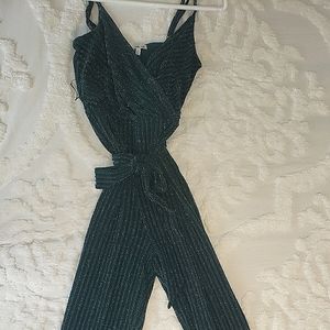 Charlotte Russe XS Sparkling Green Jumpsuit